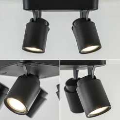 Plafondspot Razza 4L vierkant zwart gu10><noscript><img width=