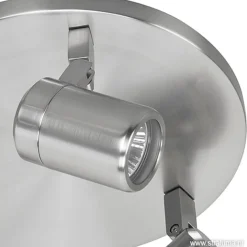 Plafondspot rond Rain 3-l nikkel IP44></noscript>Straluma Discount