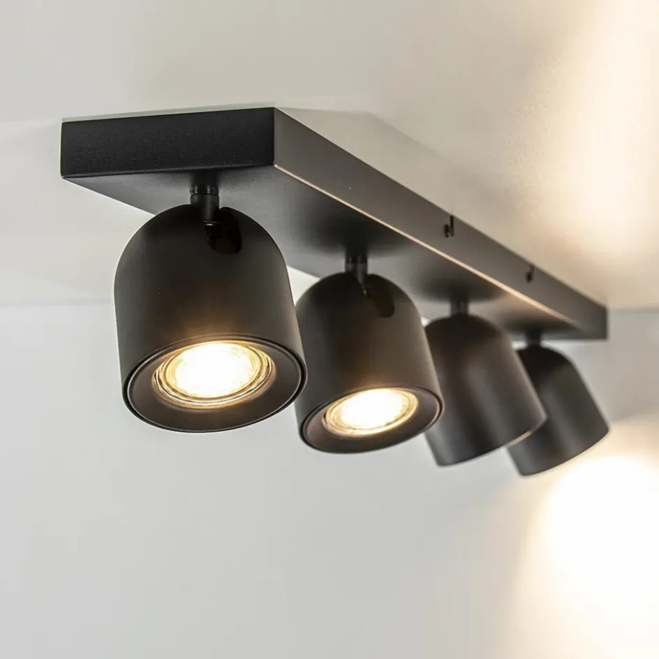 Plafondspot Solare 4l balk zwart>Straluma Discount