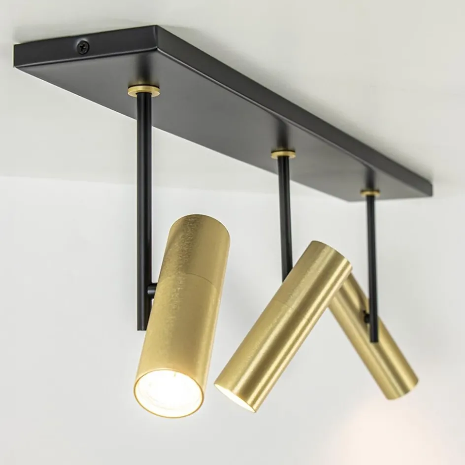 Plafondspot Trend 3L zwart/goud gu10 mini>Straluma New