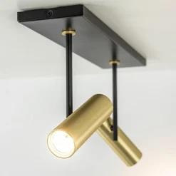 Plafondspot Trend 2L zwart/goud mini gu10><noscript><img width=