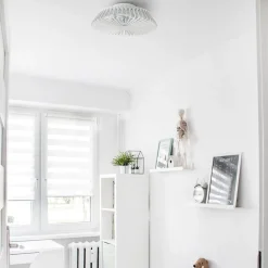 Plafondventilator mini wit inclusief dimbaar LED></noscript>Straluma Outlet