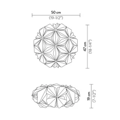 Plafond-/wandlamp La Vie blue 50cm><noscript><img width=