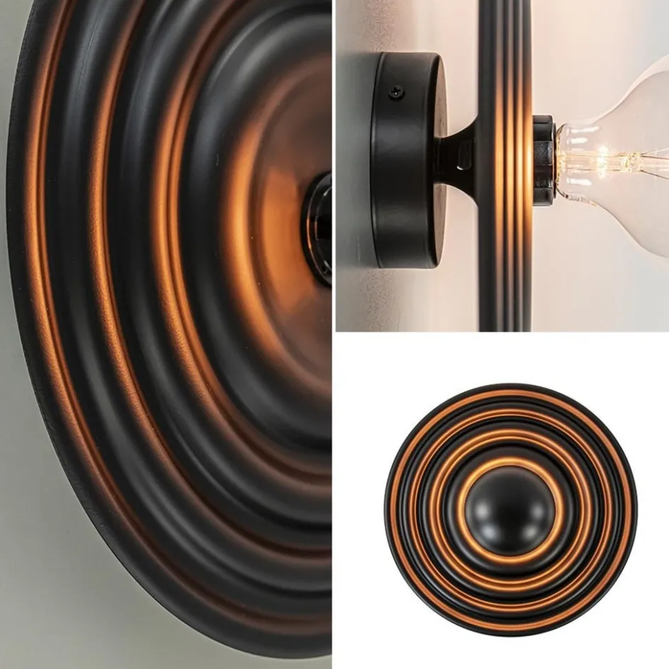 Plafond/wandlamp Saturn 42cm zwart>Straluma Online