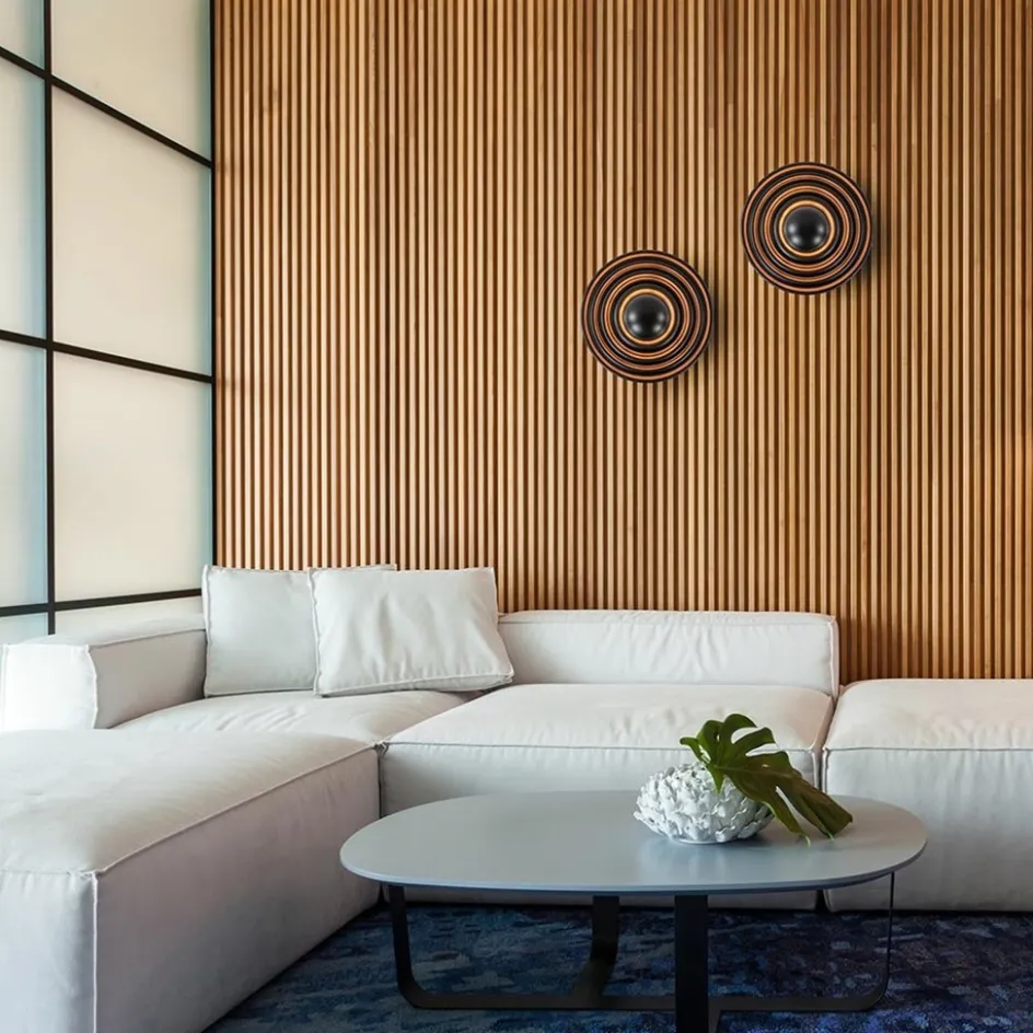 Plafond/wandlamp Saturn 42cm zwart>Straluma Online