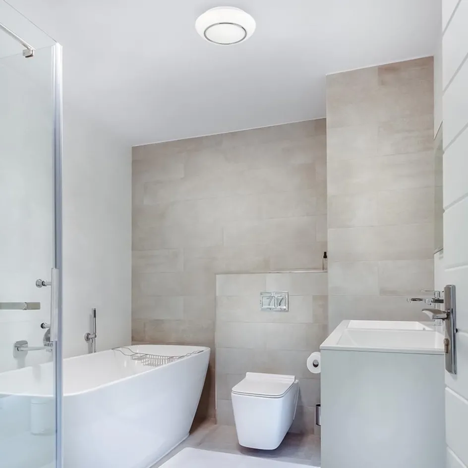 Plafonniere Tornado chroom/wit 38cm IP44>Straluma Clearance