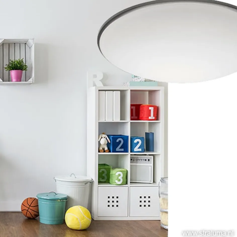 Plafonnière Art nikkel/wit 30cm>Straluma Clearance