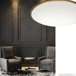 Plafonnière Art rond brons 35 cm><noscript><img width=