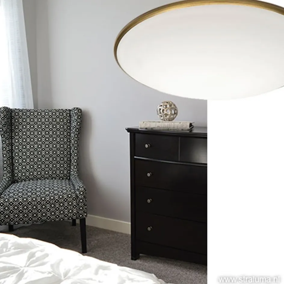 Plafonnière Art rond brons 35 cm>Straluma Outlet