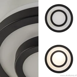 Plafonnière Master zwart+opaal glas IP44><noscript><img width=