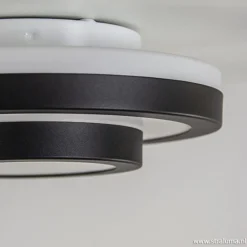 Plafonnière Master zwart+opaal glas IP44><noscript><img width=