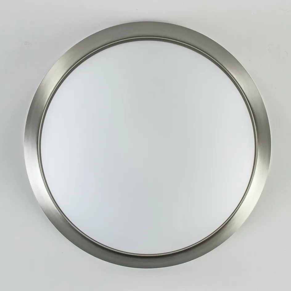 Plafonnière rvs + mat glas 30cm>Straluma Outlet