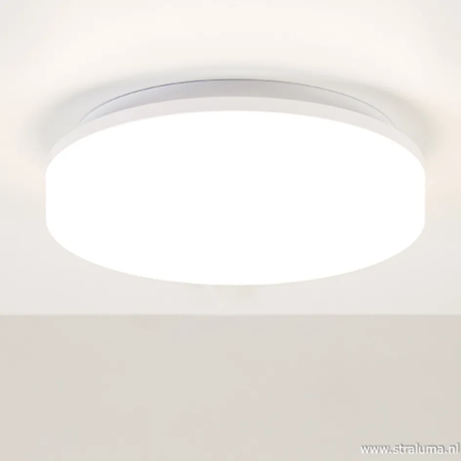 Plafonnière wit 27cm led 3000k IP44>Straluma Hot