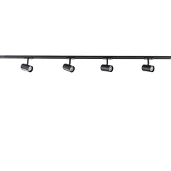 Rail Trackline set 1.5m zwart 4 spots>Straluma Discount