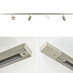 Railsysteem 1,5m nikkel met 4 verstelbare spots></noscript>Straluma Best