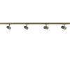 Railsysteem set 1,5 m met 4 GU10 spots brons>Straluma Online