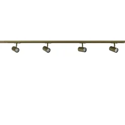 Railsysteem set 1,5 m met 4 GU10 spots brons>Straluma Online
