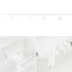 Railsysteem set wit inclusief 4 spots tube><noscript><img width=