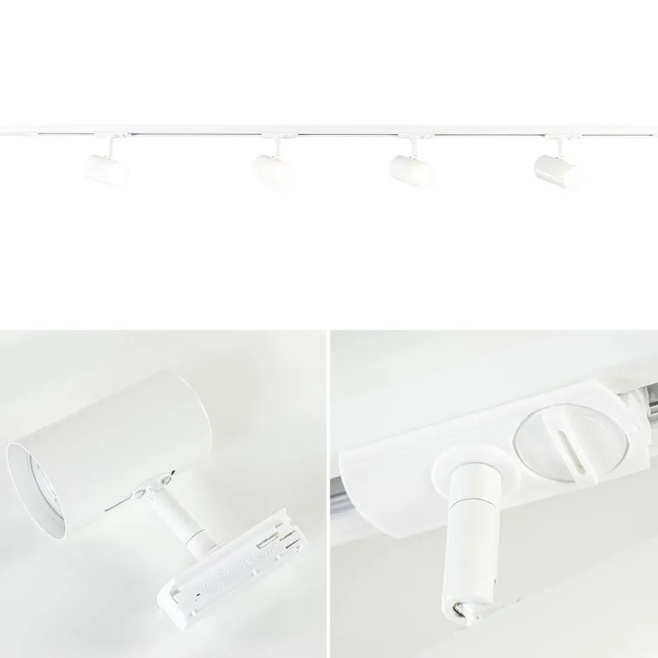 Railsysteem set wit inclusief 4 spots tube>Straluma Clearance