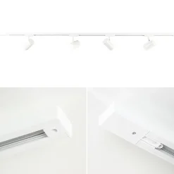 Railsysteem set wit inclusief 4 spots tube><noscript><img width=