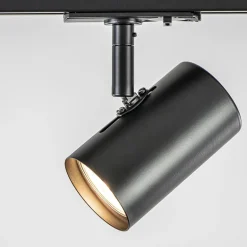 Railsysteem zwart 1mtr compleet met 3xspot>Straluma Outlet