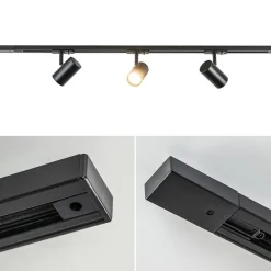 Railsysteem zwart 1mtr compleet met 3xspot></noscript>Straluma Outlet