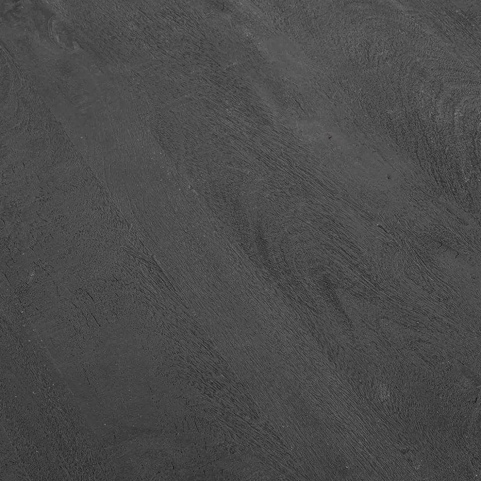 Rechthoekige eettafel zwart mangohout met kruispoot 220 cm>Straluma Clearance