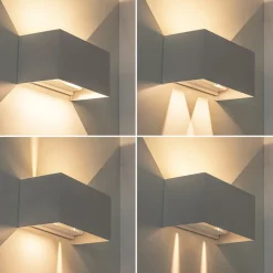 Rechthoekige LED buitenlamp wit verstelbaar></noscript>Straluma Hot