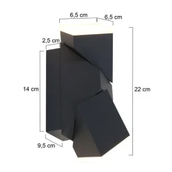 Rechthoekige LED buitenlamp verstelbaar zwart aluminium></noscript>Straluma Online