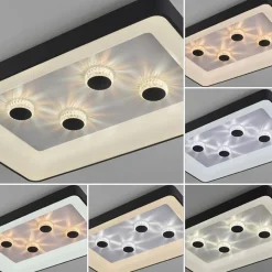 Rechthoekige LED plafondlamp zwart met kristaleffect></noscript>Straluma Hot