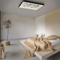 Rechthoekige LED plafondlamp zwart met kristaleffect></noscript>Straluma Hot