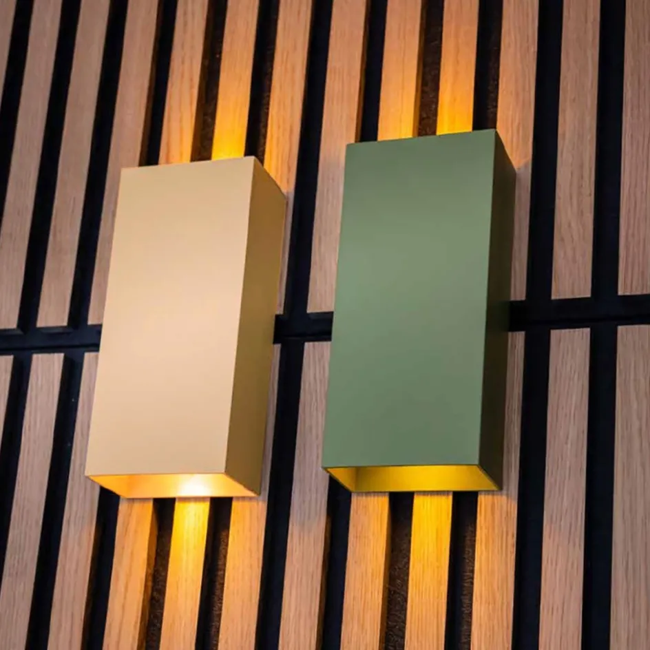 Rechthoekige wandlamp up+down groen>Straluma