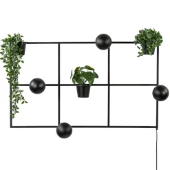 Rechthoekige wandlamp zwart frame met plantenpotten>Straluma Discount