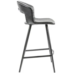 Retro barkruk zwart met imitatieleer><noscript><img width=