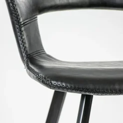 Retro barkruk zwart met imitatieleer><noscript><img width=