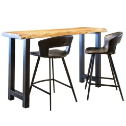 Retro barkruk zwart met imitatieleer><noscript><img width=