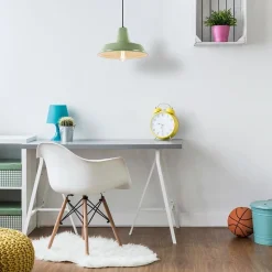 Retro metalen hanglamp groen met wit></noscript>Straluma