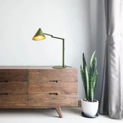 Retro tafellamp met kap verstelbaar groen><noscript><img width=