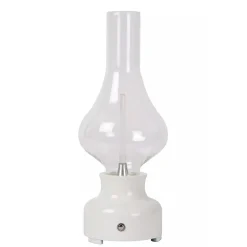Retro tafellamp olielamp op batterij wit>Straluma Best