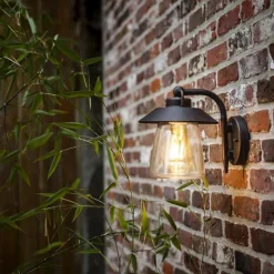 Robuuste buitenlamp wand zwart met roest en glas></noscript>Straluma Discount