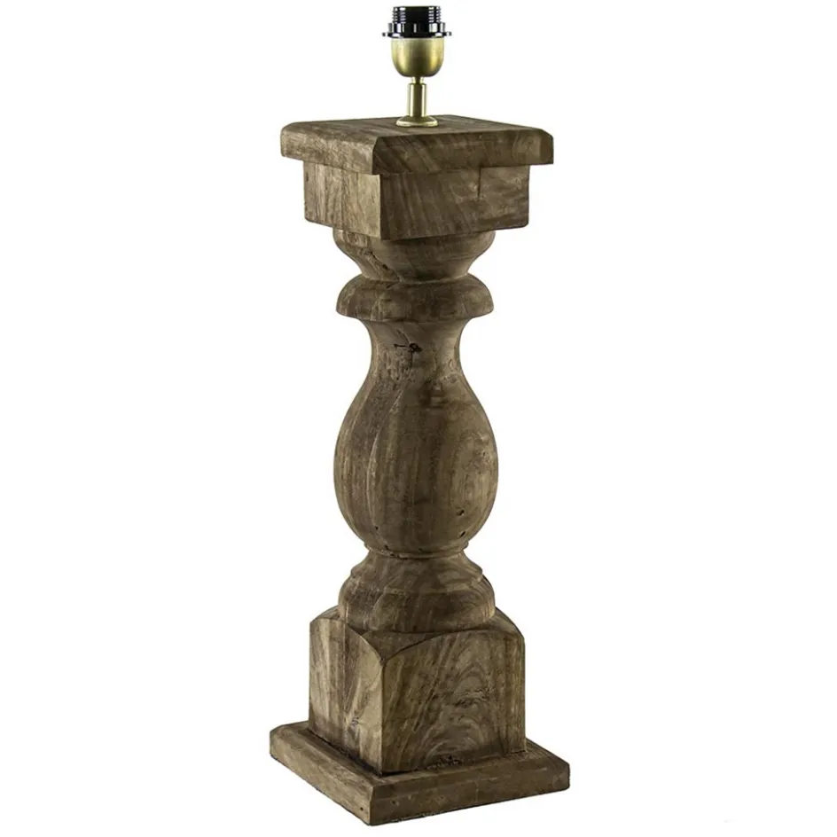 Robuuste lampvoet Cadore massief hout met brons>Straluma Clearance
