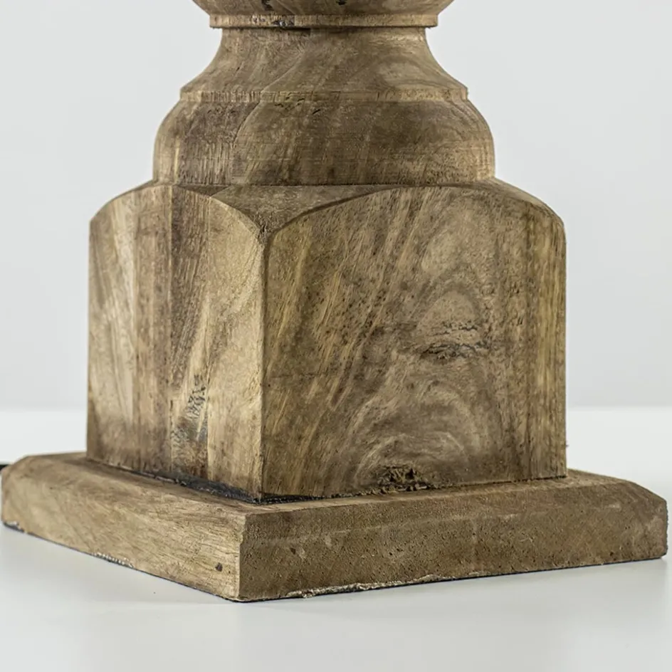 Robuuste lampvoet Cadore massief hout met brons>Straluma Clearance