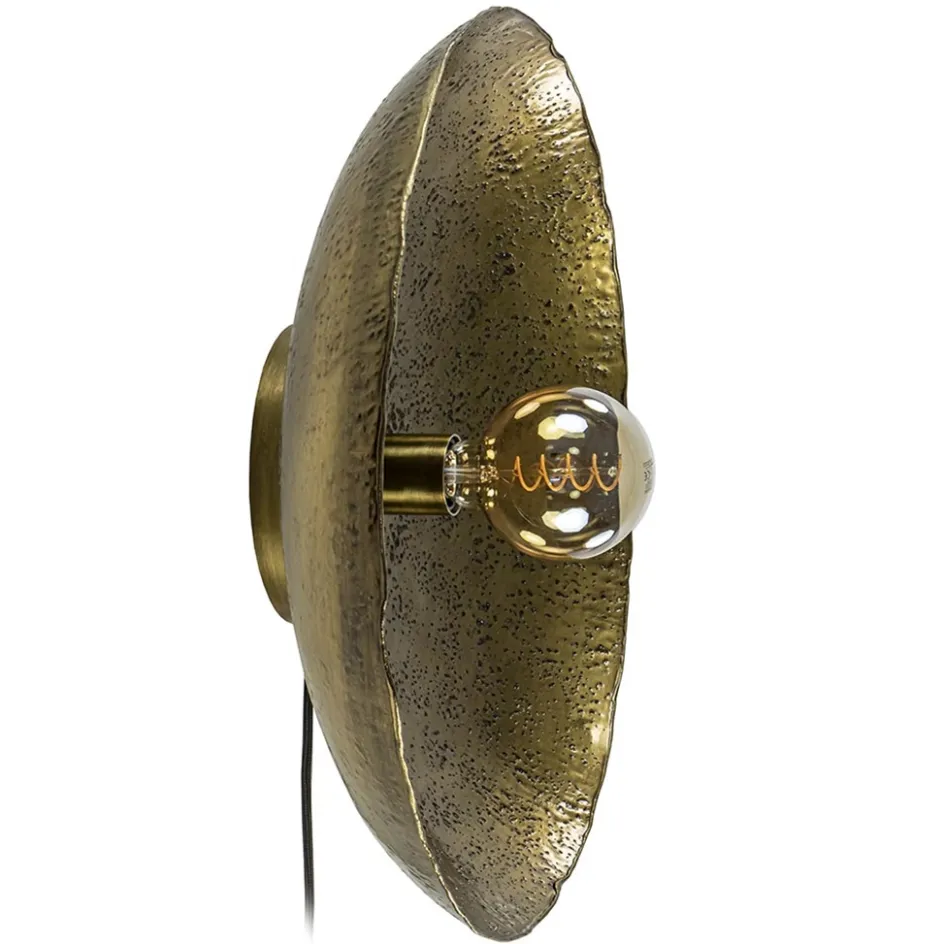 Robuuste wandlamp Neva rond 50 cm antiek brons>Straluma Discount