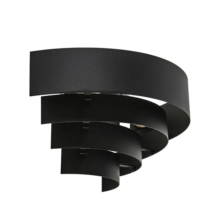 Robuuste wandlamp zwarte ringen>Straluma Hot