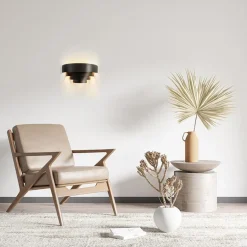 Robuuste wandlamp zwarte ringen><noscript><img width=