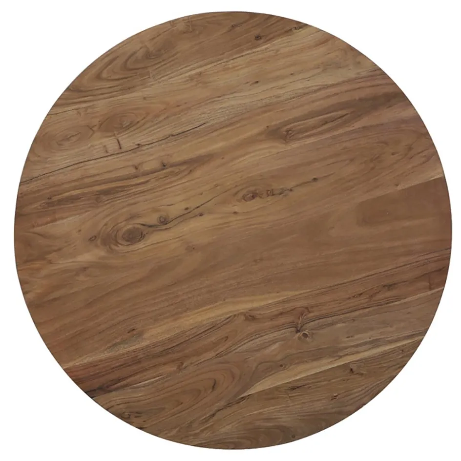 Ronde eettafel acacia hout met zwarte poot Bicoca>Straluma Hot