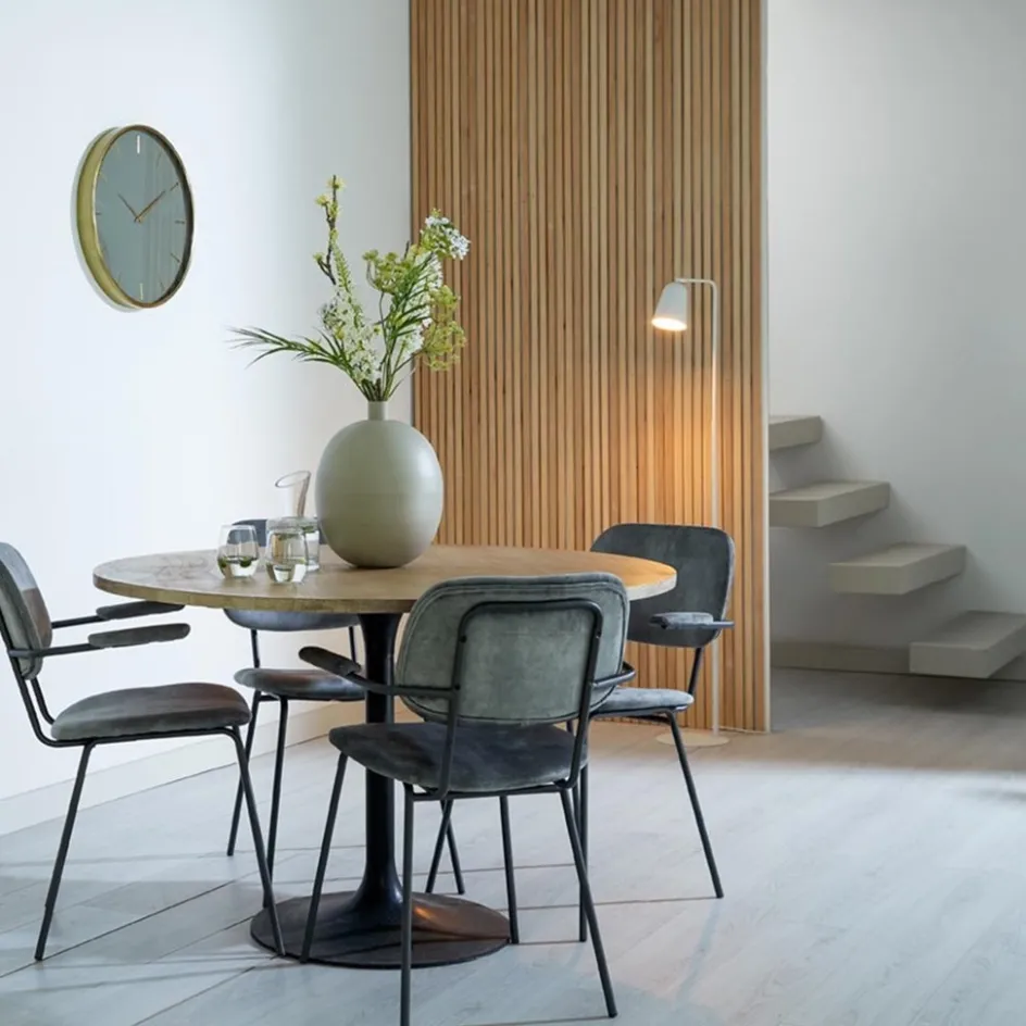 Ronde eettafel acacia hout met zwarte poot Bicoca>Straluma Hot