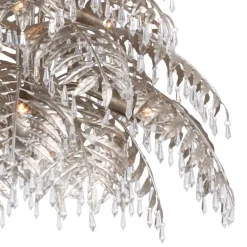 Ronde hanglamp palm ambachtelijk zilver>Straluma Online