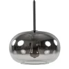 Ronde hanglamp zwart met smoke/helder glas gradient>Straluma