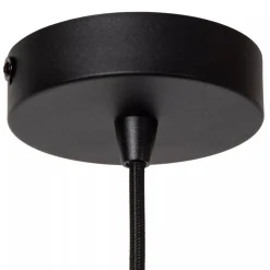 Ronde hanglamp zwart metaal met goud><noscript><img width=